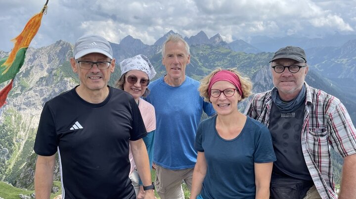 Gruppenbild auf dem Aggenstein | © DAV Fürth; FFF