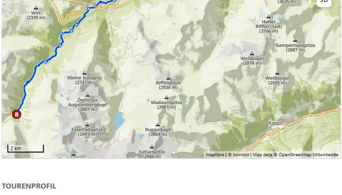 Tourverlauf für Tag 1 | © Mountainbikegruppe