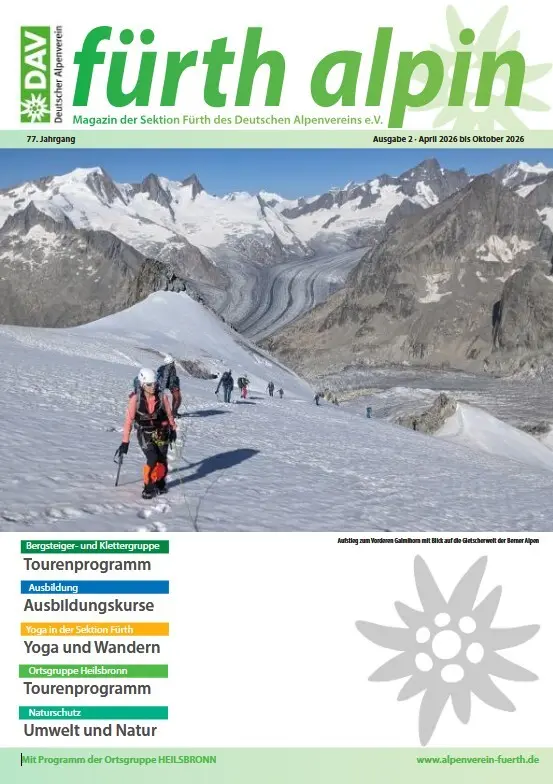 Titelseite fürth alpin 2026-2 | © DAV Fürth